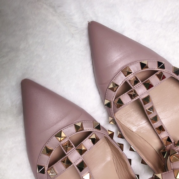 ❤️SOLD❤️Valentino rockstud cage flats nude 38 - Picture 7 of 9